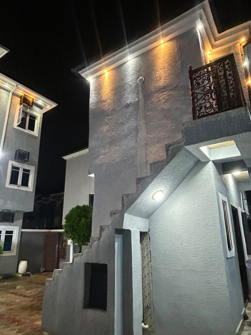Lit Facade